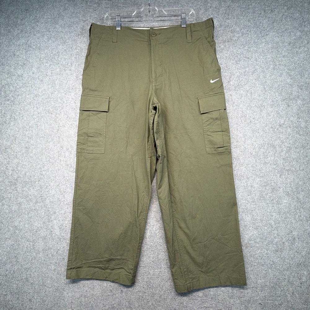 Nike SB Kearny Skate Pants Mens 38 Cargo Pockets DQ6289-222 MILITARY OLIVE GREEN